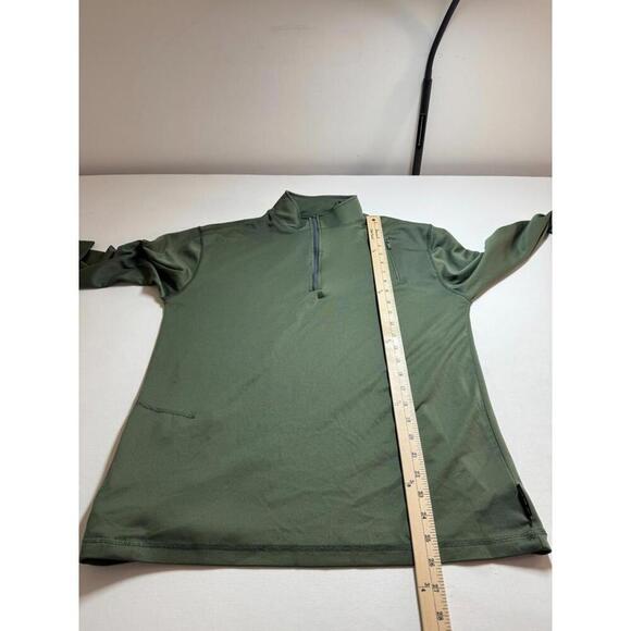 SCOTTeVEST 1/4 Zip Pullover TEC Long Sleeve Shirt Green Large Stretch Pocket - Picture 6 of 6